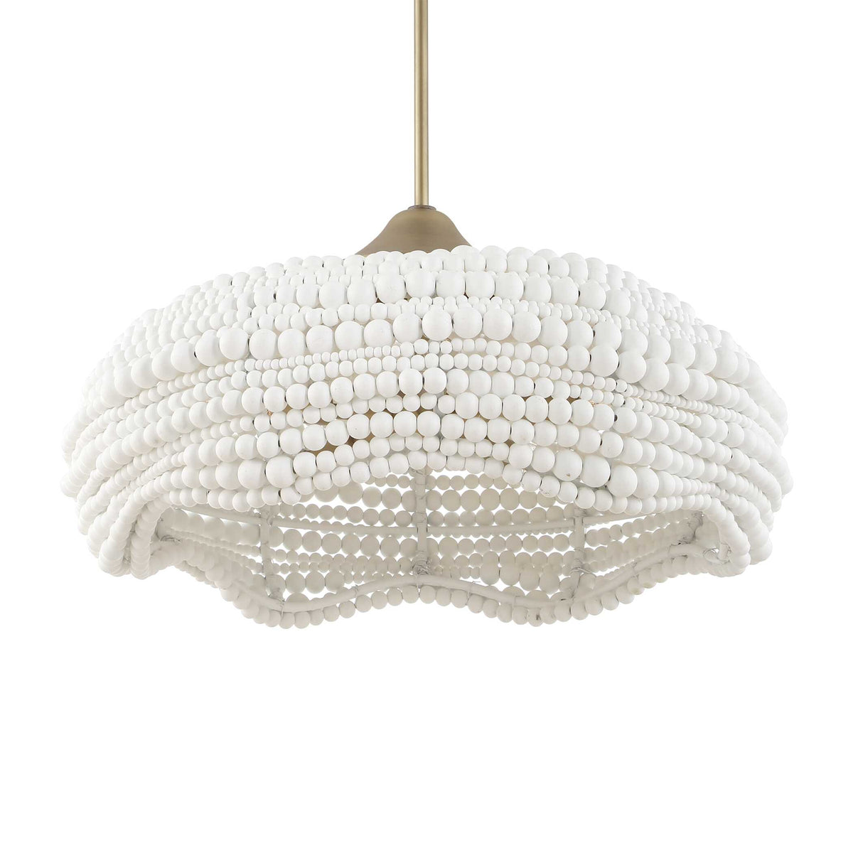 Biddeford White Beaded Pendant