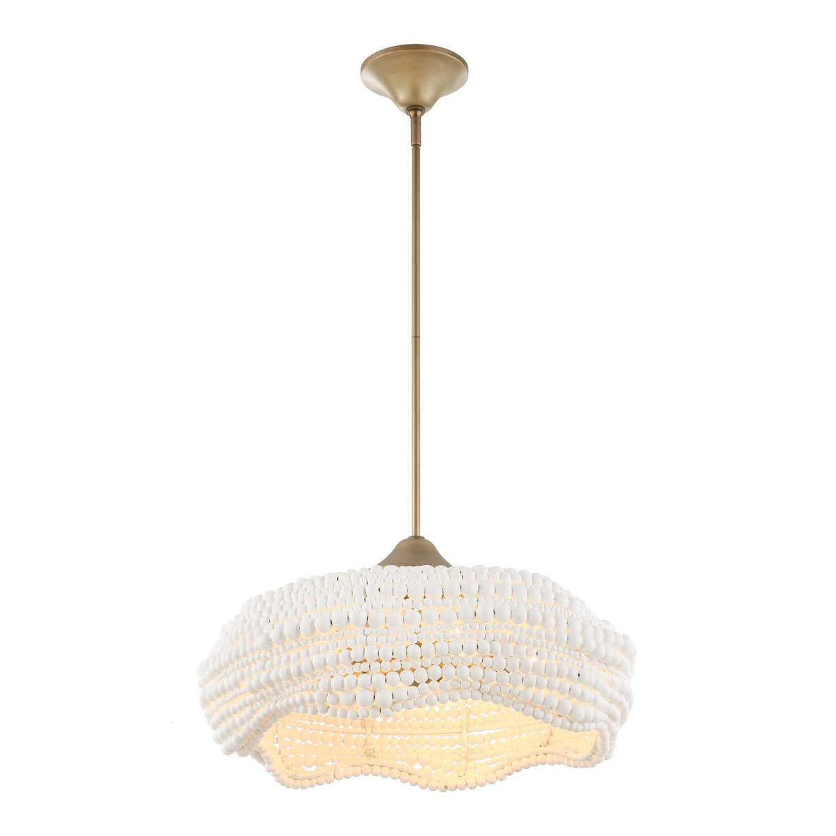 Biddeford White Beaded Pendant
