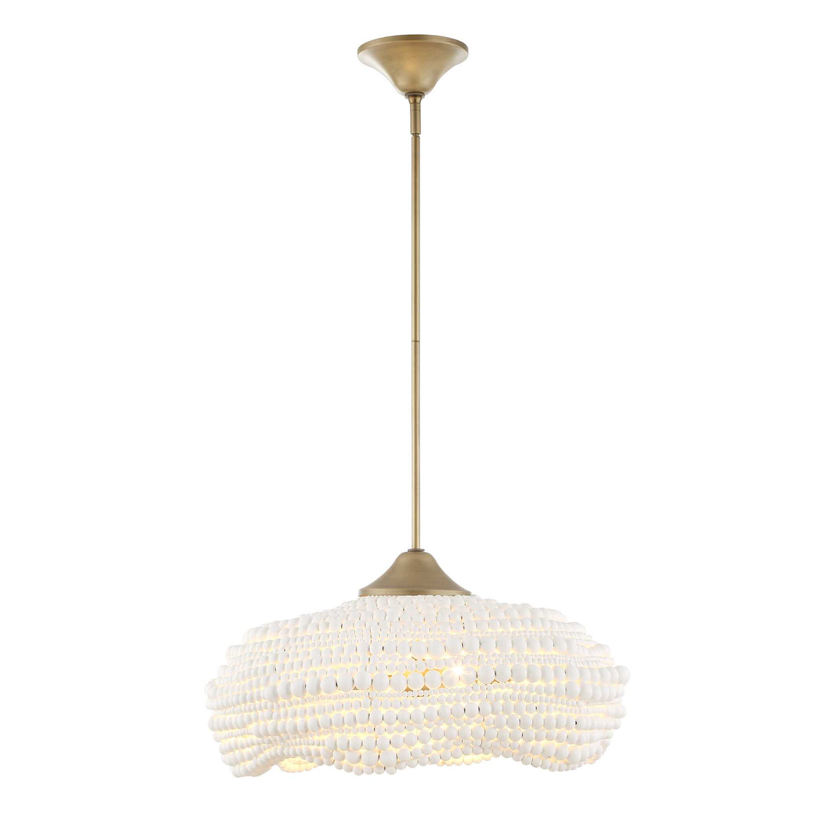 Biddeford White Beaded Pendant
