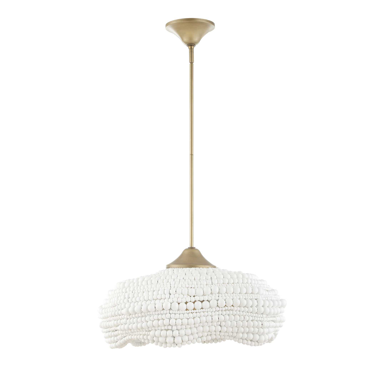 Biddeford White Beaded Pendant