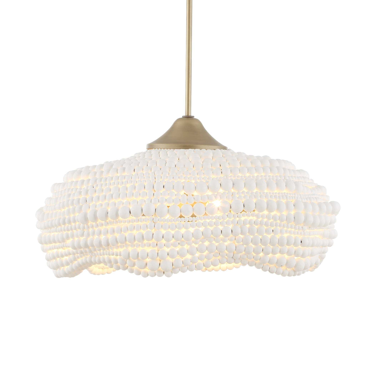 Biddeford White Beaded Pendant