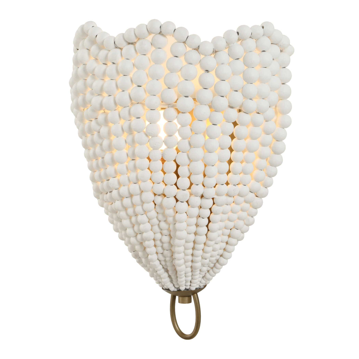 Biddeford 1 Light White Beaded Sconce