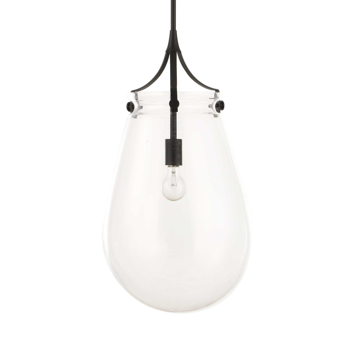 Dewdrop 1 Light Glass Shade Pendant