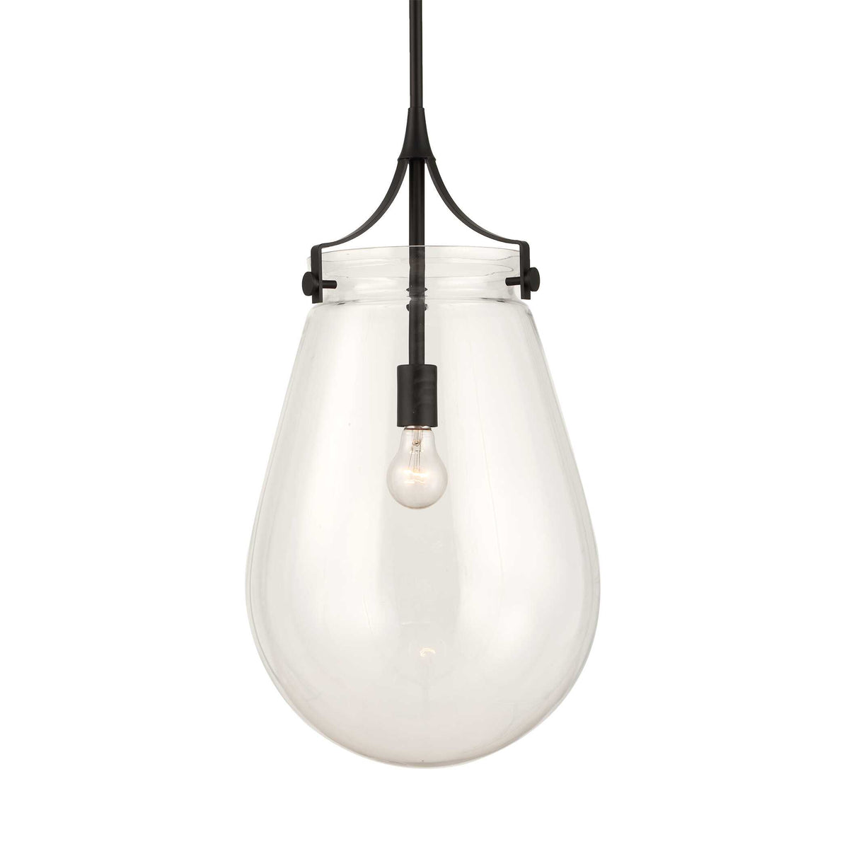Dewdrop 1 Light Glass Shade Pendant