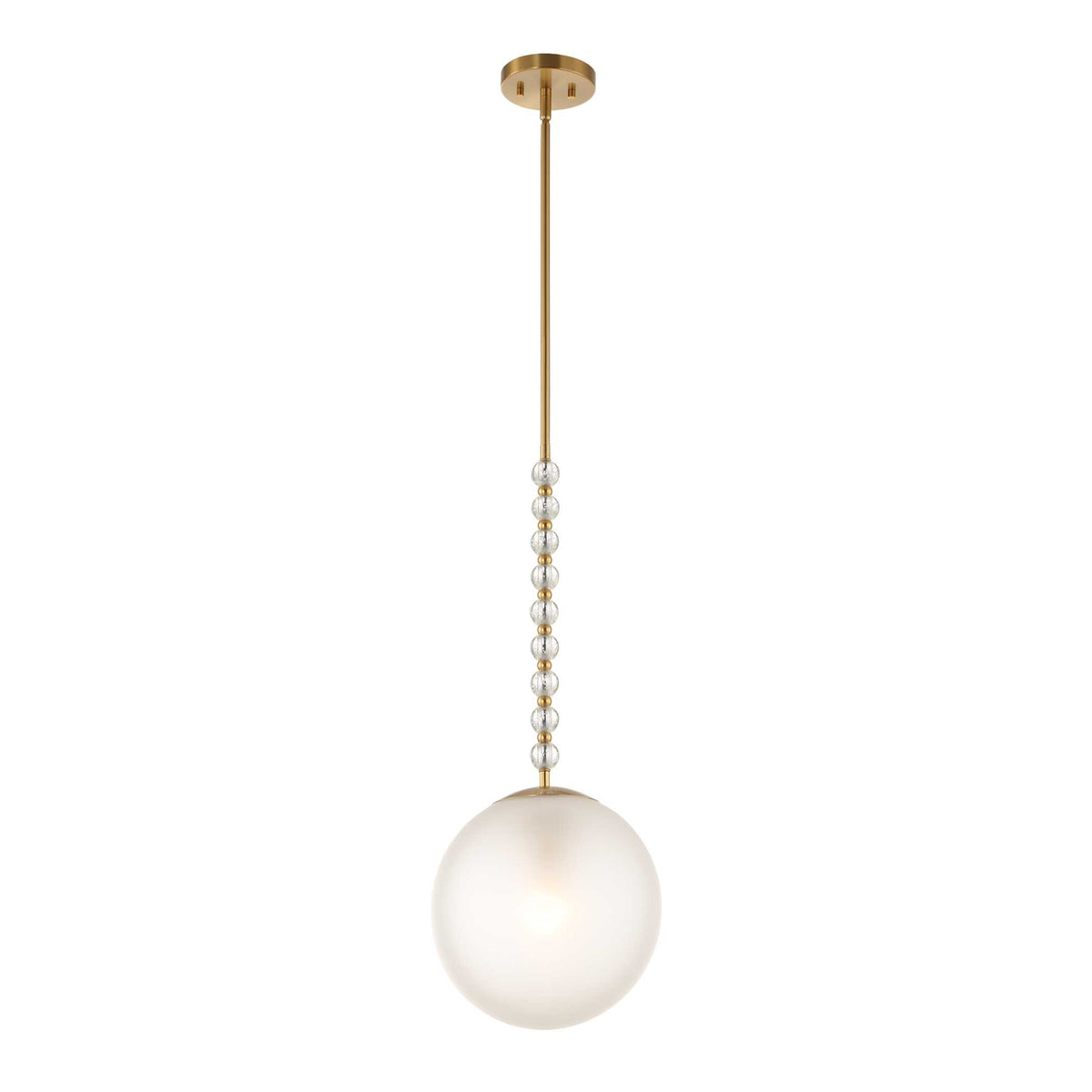 Ripple 1 Light Frost Glass Pendant