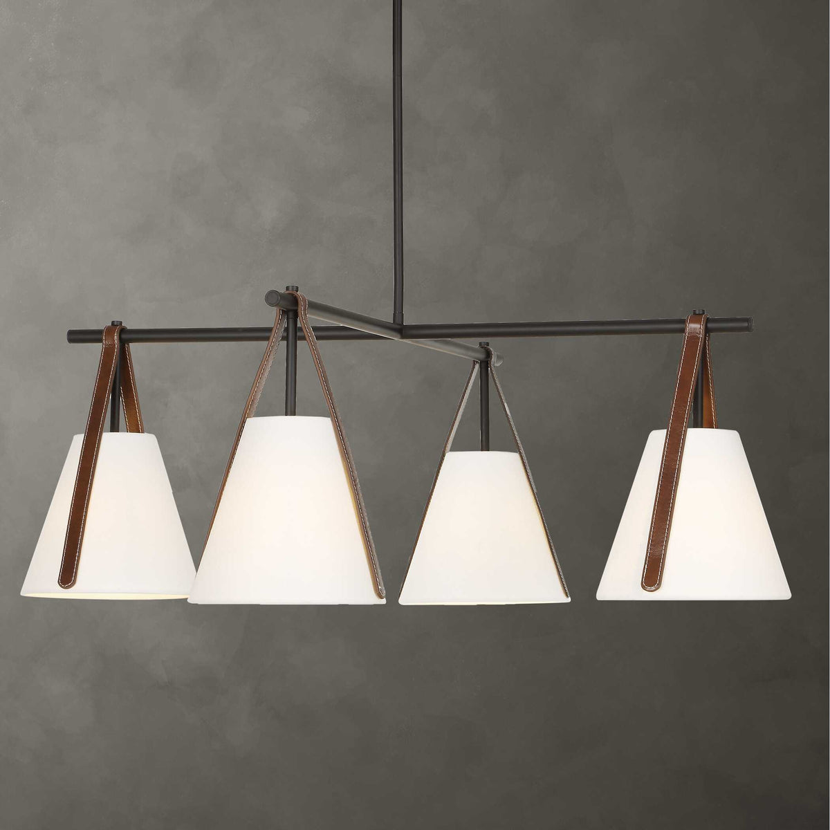 Reins Accent Straps 4 Light Chandelier