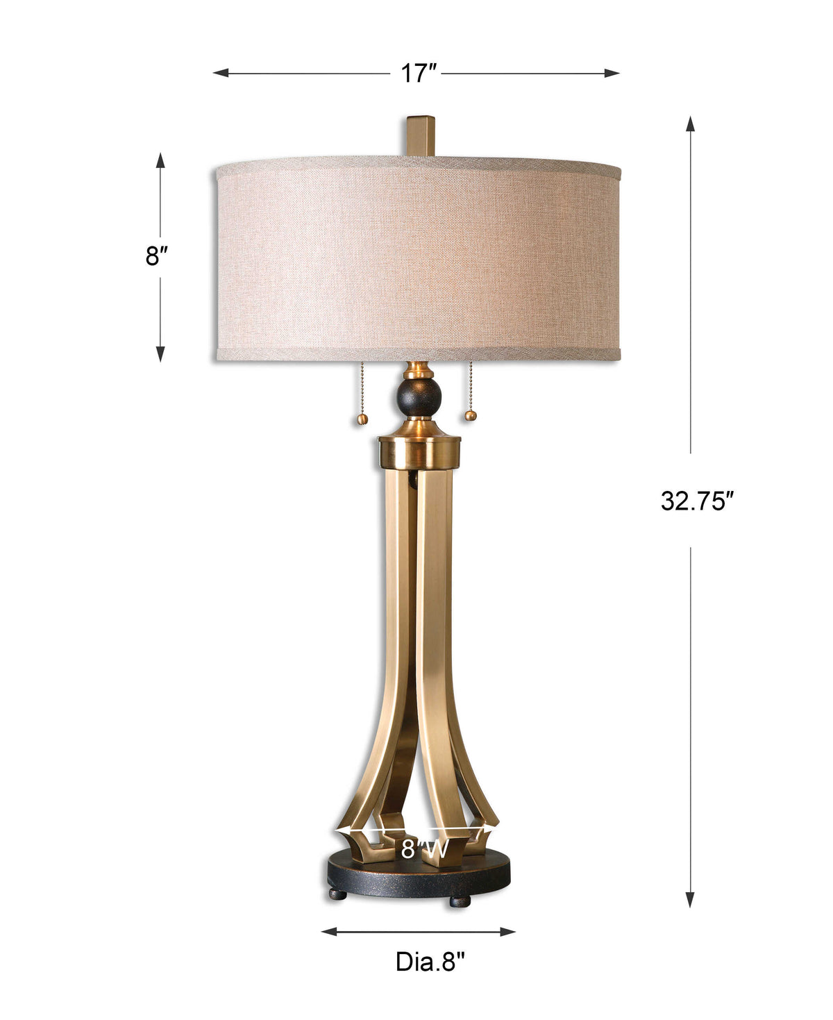 Selvino Brushed Brass Table Lamp