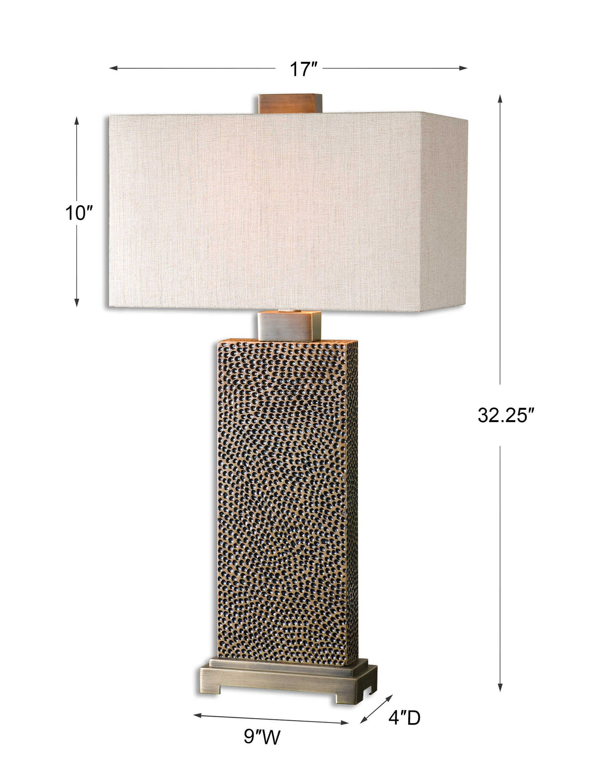 Canfield Coffee Bronze Table Lamp