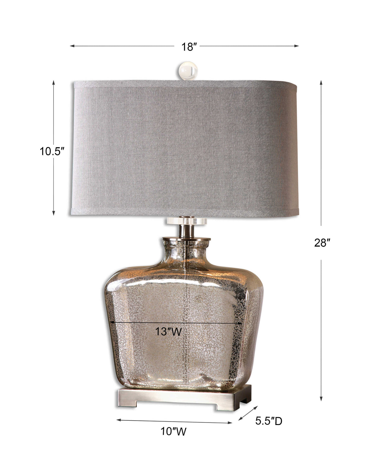 Molinara Mercury Glass Table Lamp