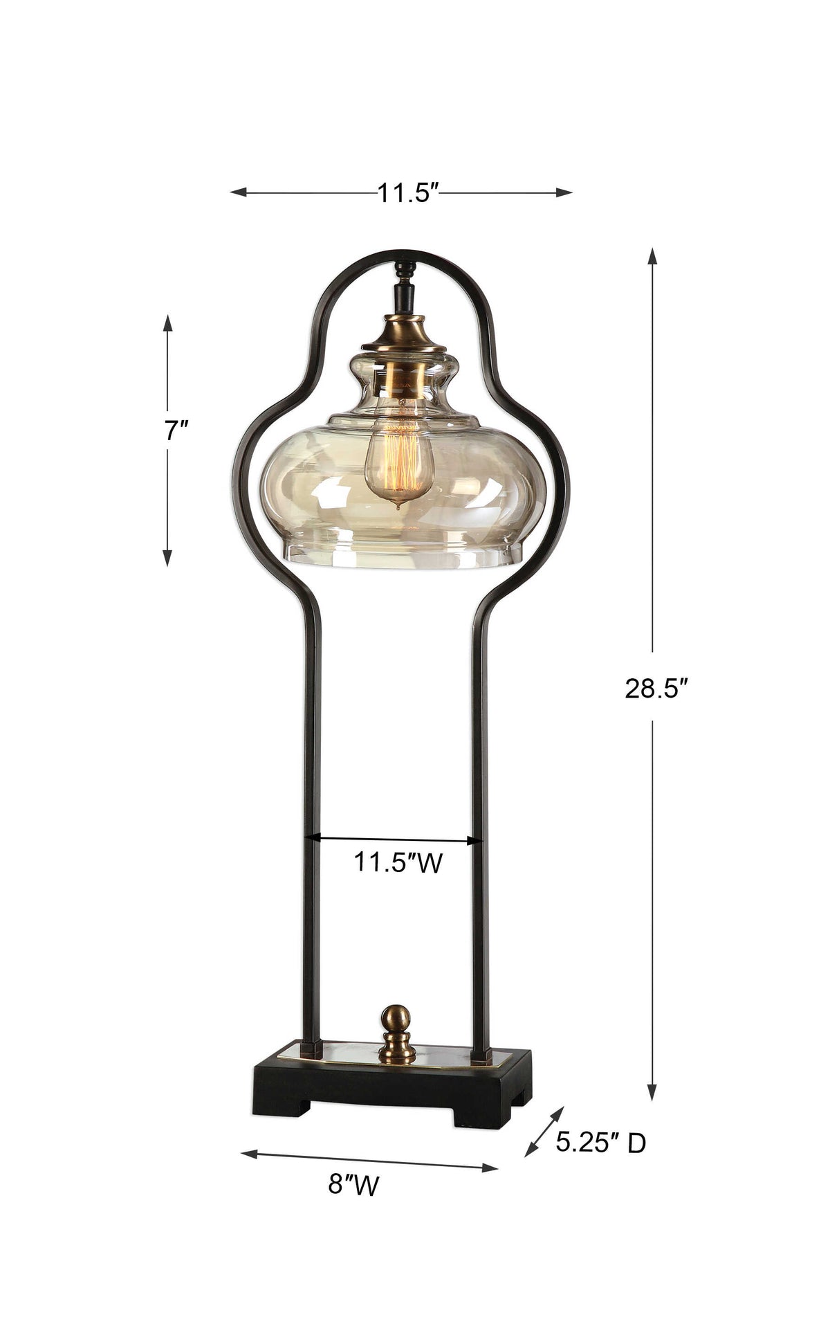 Cotulla Aged Black Desk Lamp