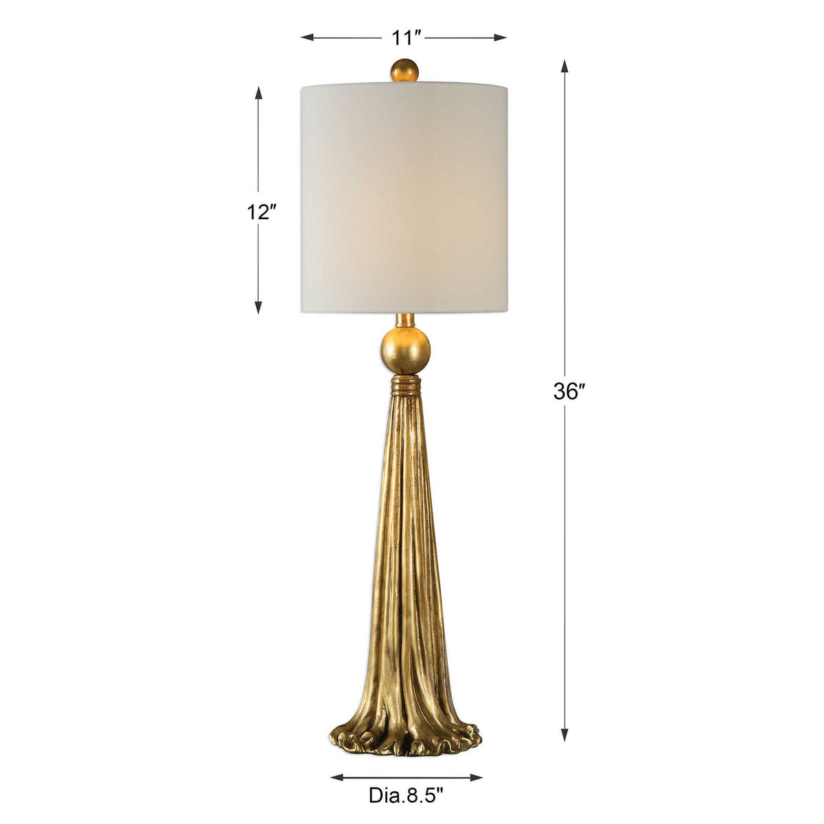 Paravani Metallic Gold Lamp