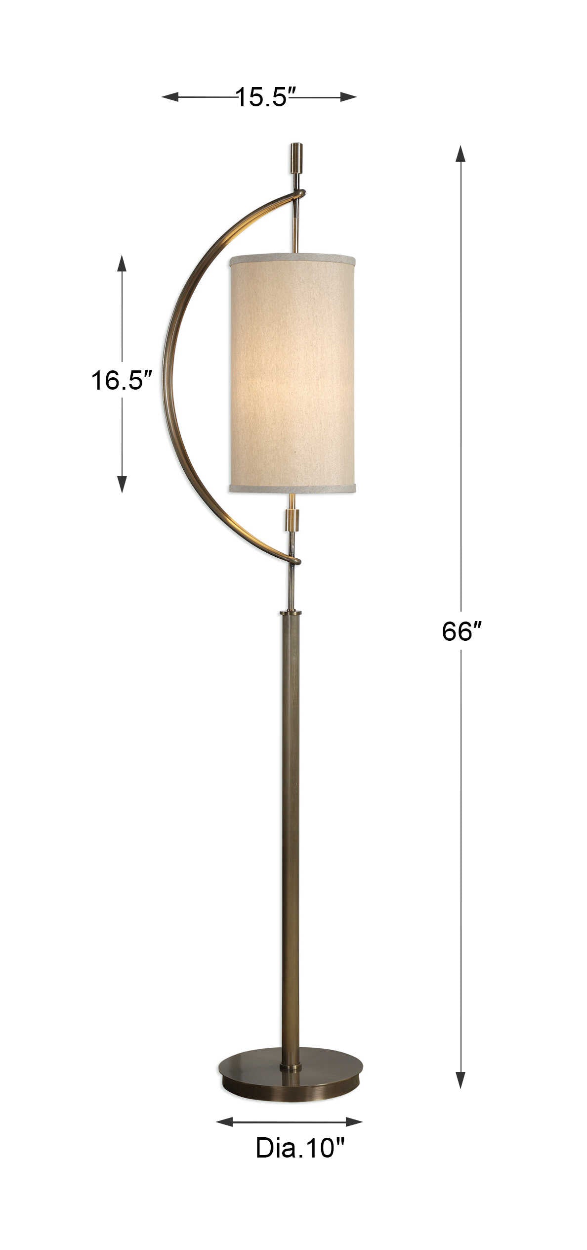 Balaour Antique Brass Floor Lamp