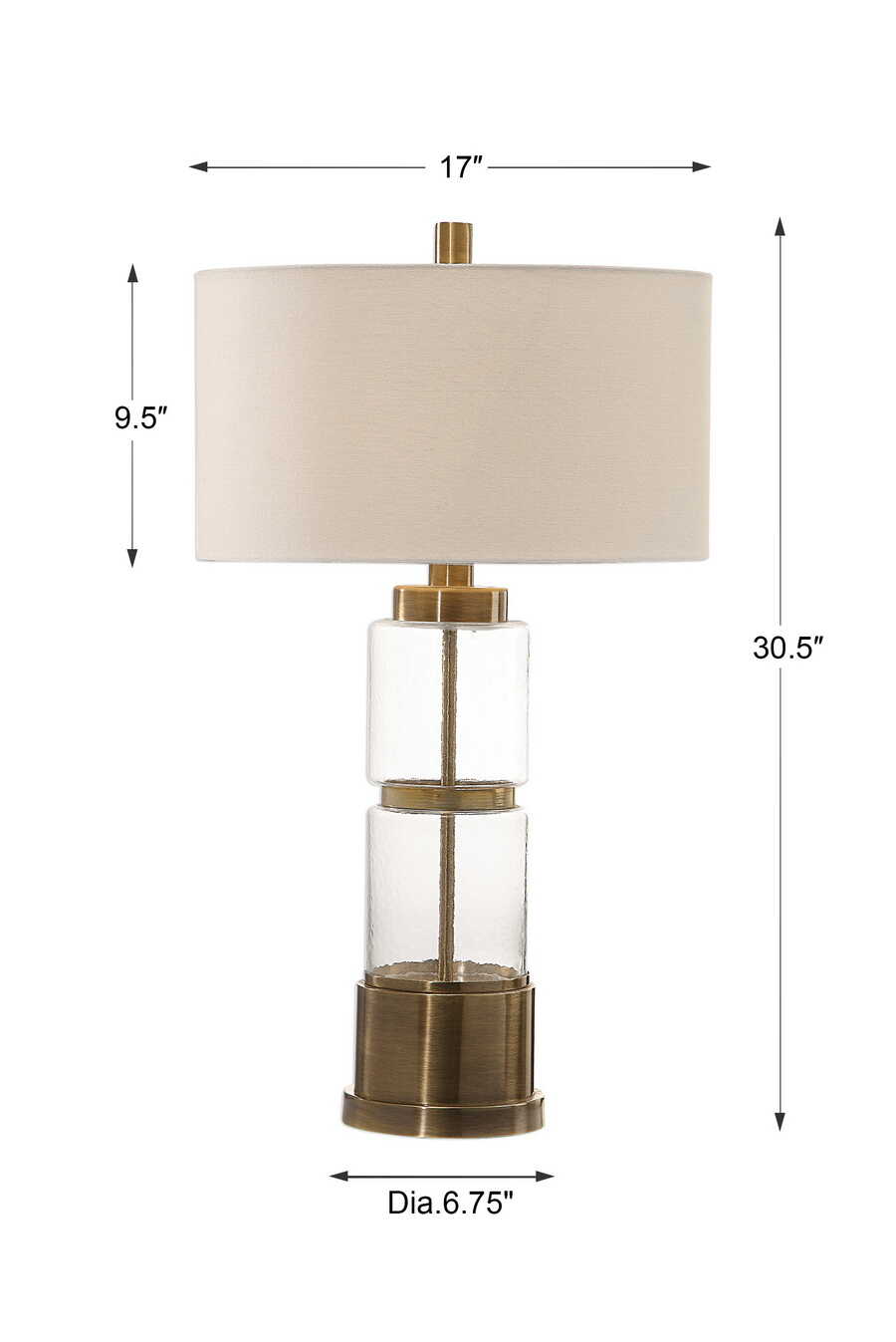 Vaiga Glass Column Lamp