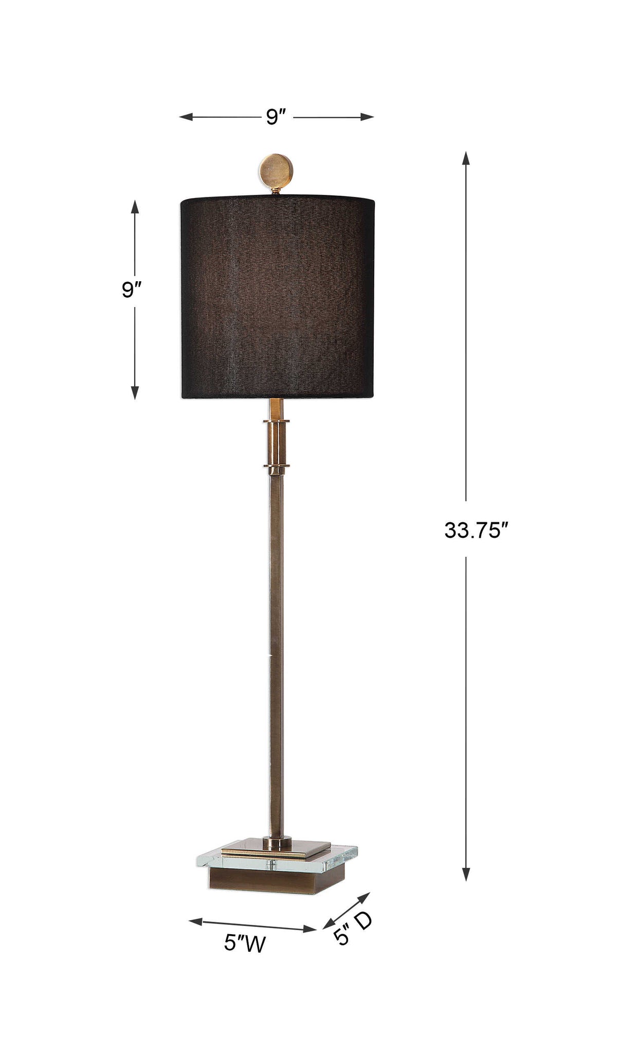 Volante Antique Brass Table Lamp