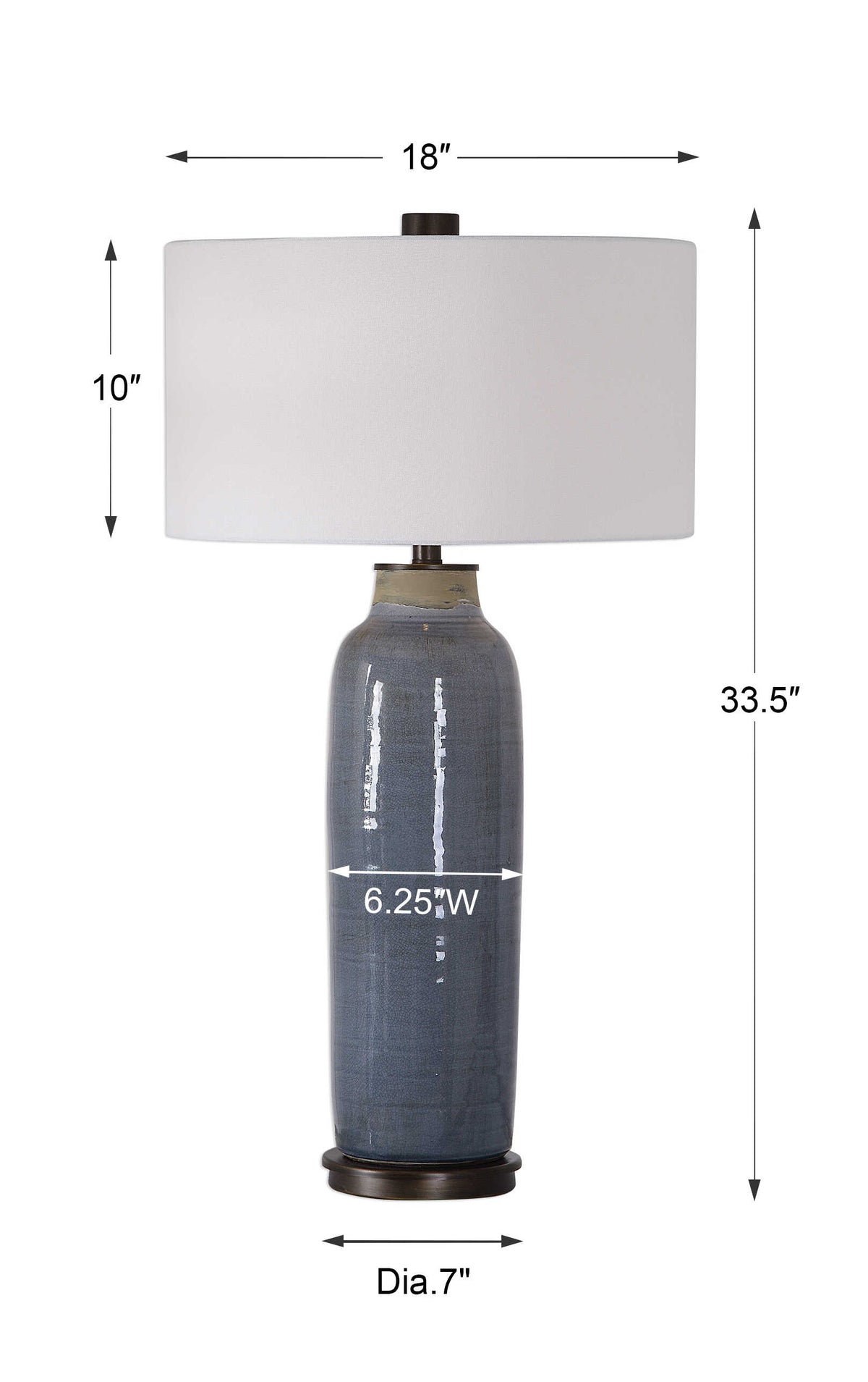 Vicente Slate Blue Table Lamp