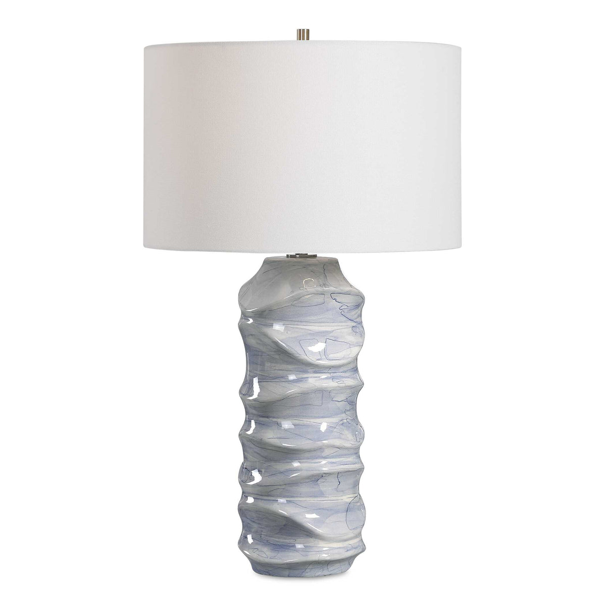 Waves Blue & White Table Lamp