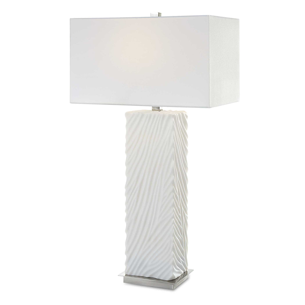 Pillar White Marble Table Lamp