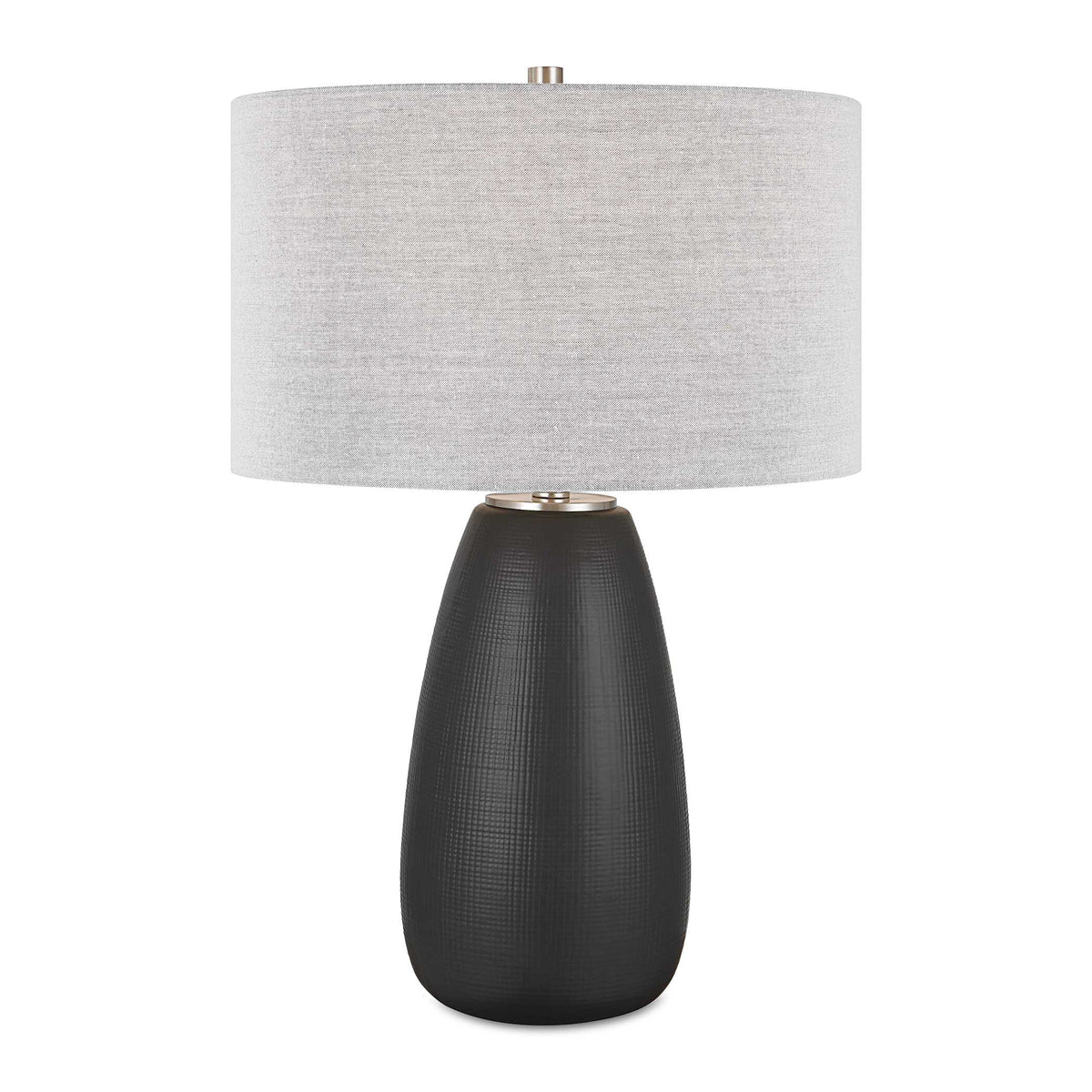 Twilight Satin Black Table Lamp
