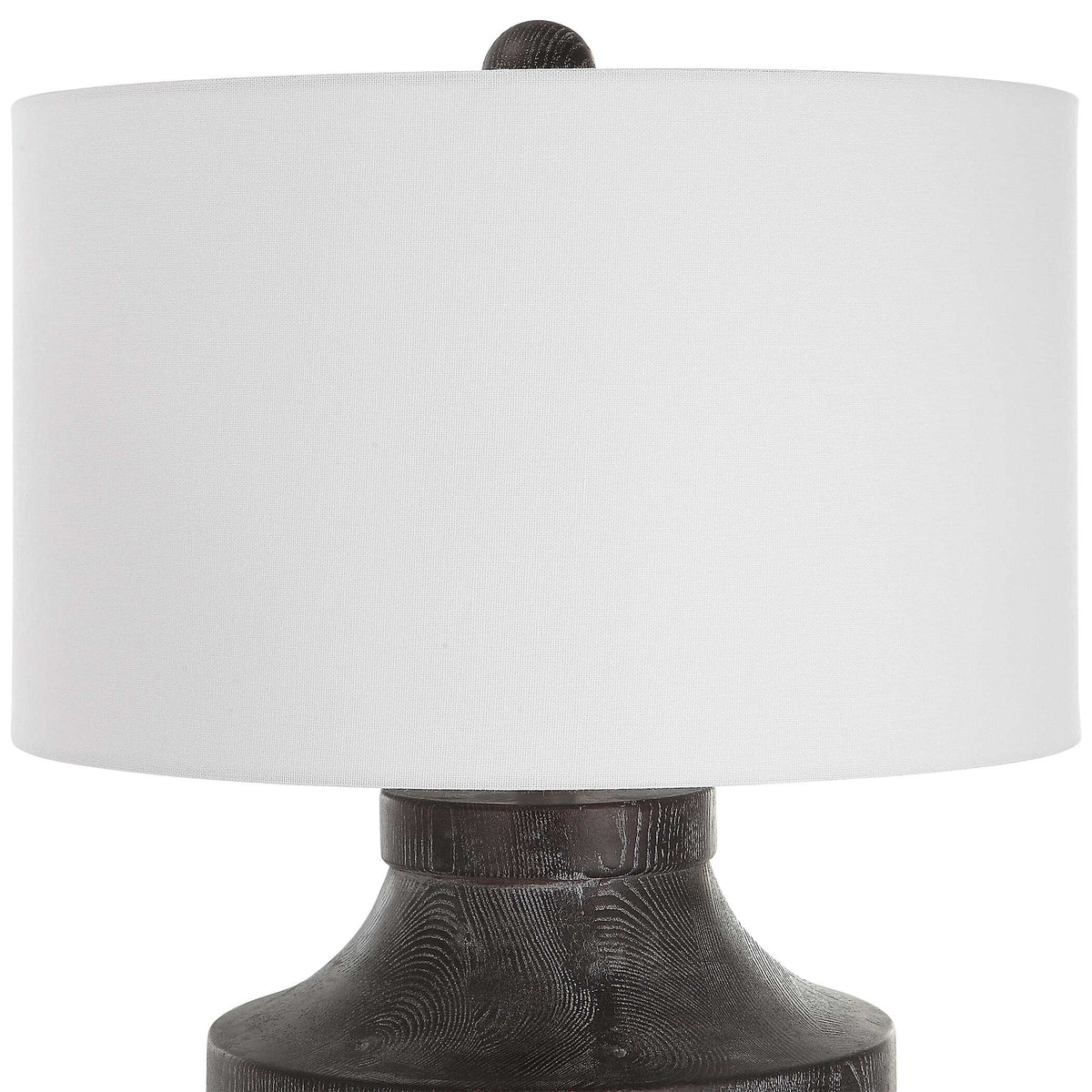 Timber Carved Wood Table Lamp