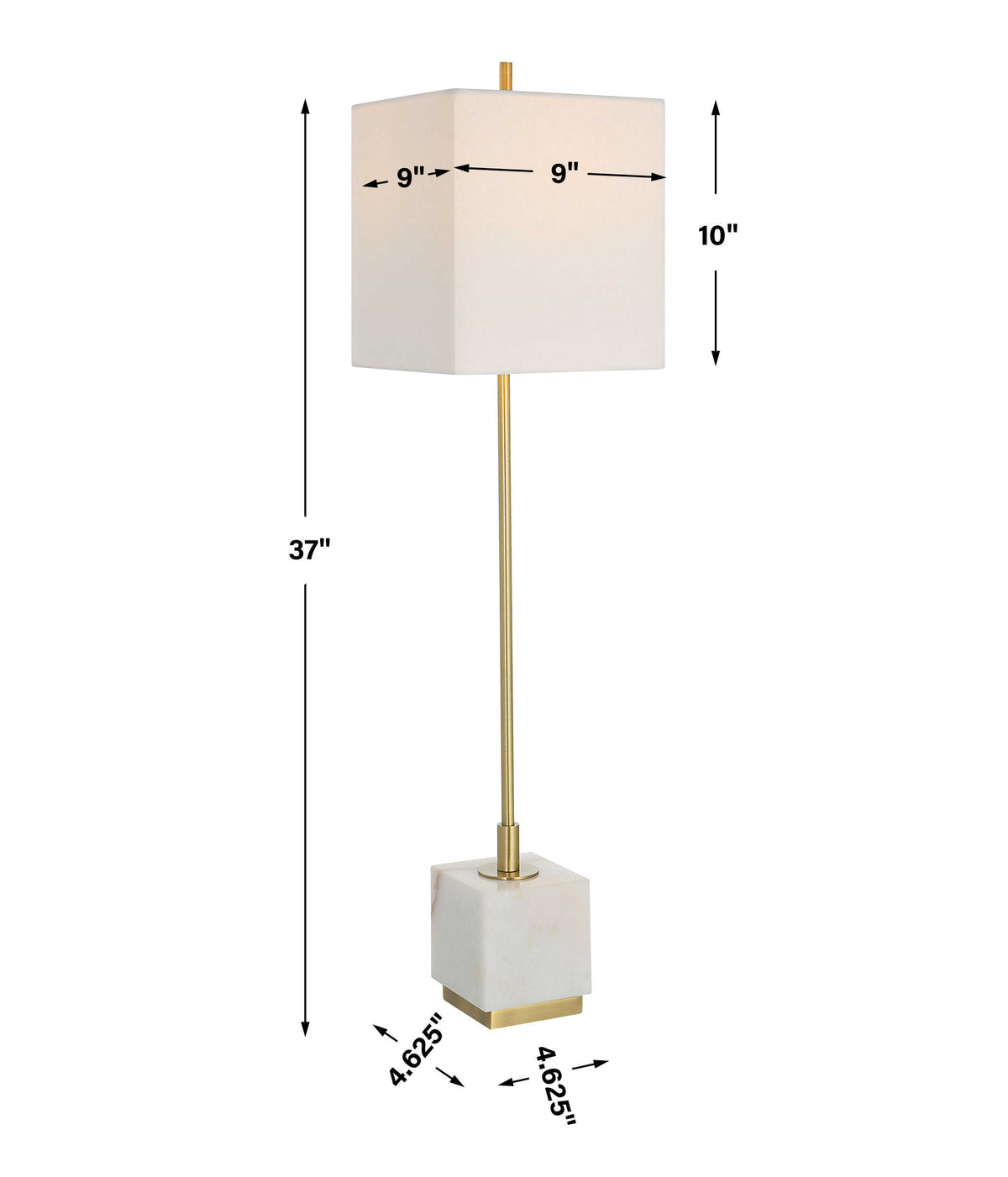 Escort Brass Buffet Lamp