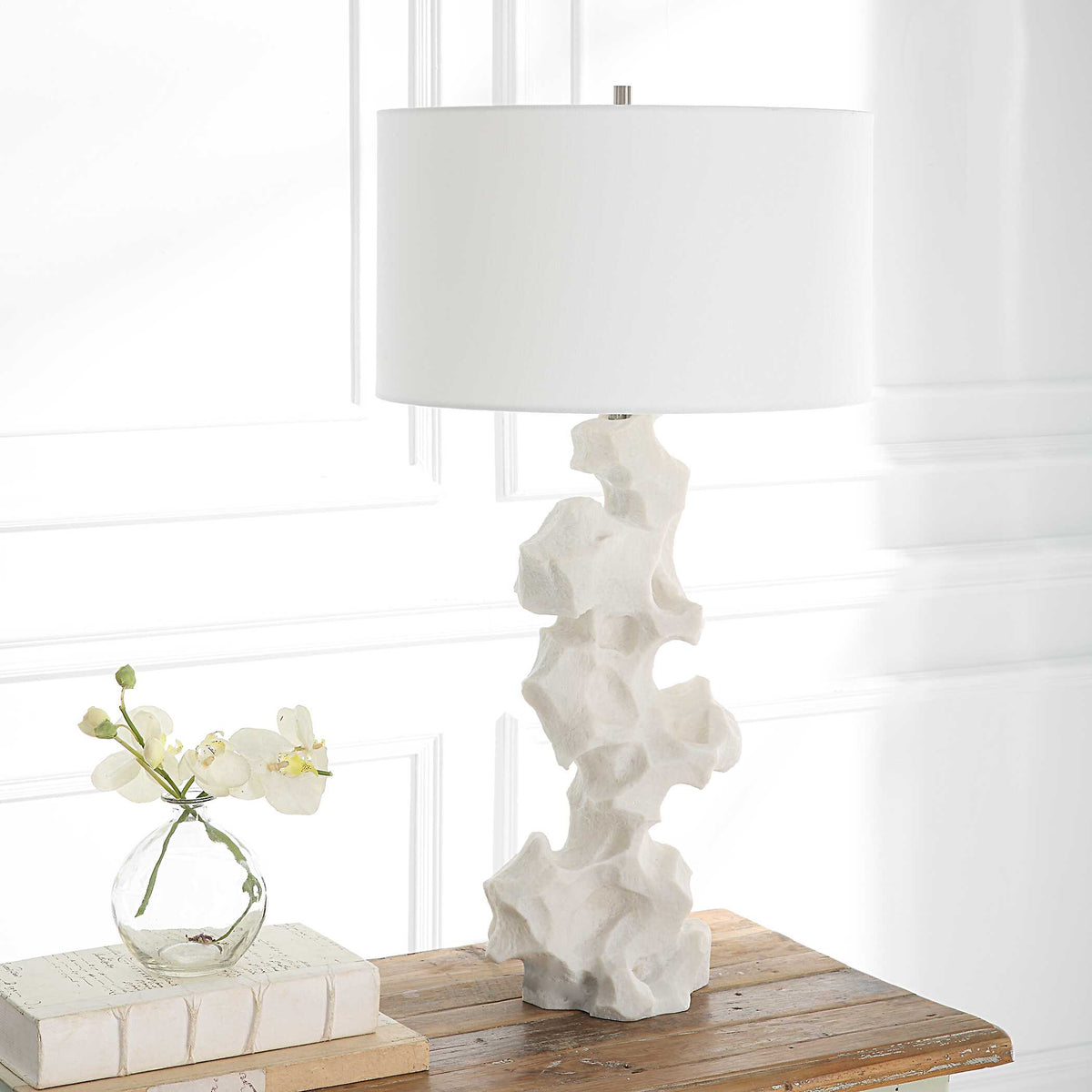 Remnant White Marble Table Lamp