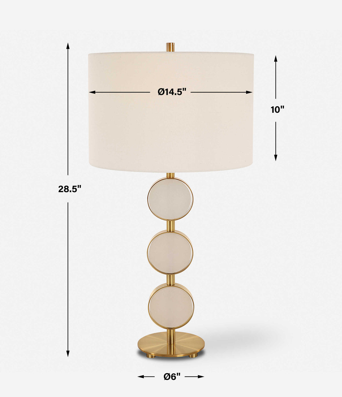 Three Rings Contemporary Table Lamp
