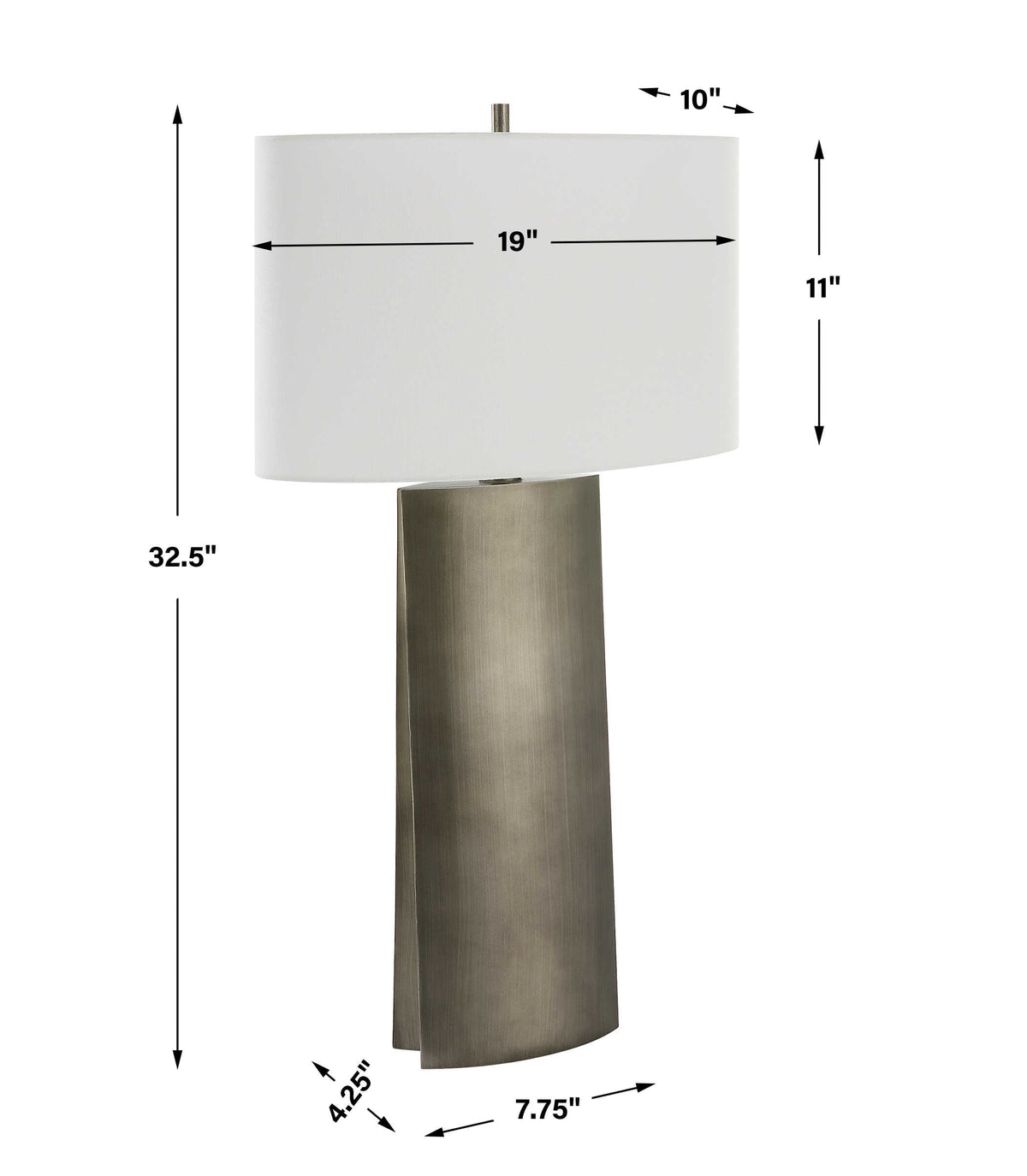 V-Groove Modern Table Lamp