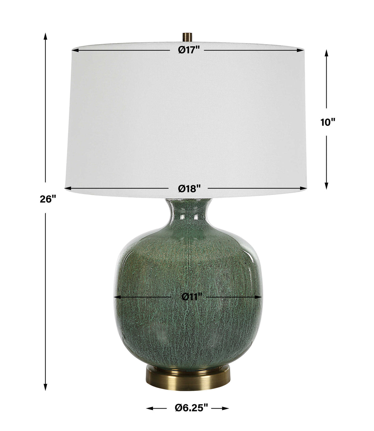 Nataly Aged Green Table Lamp