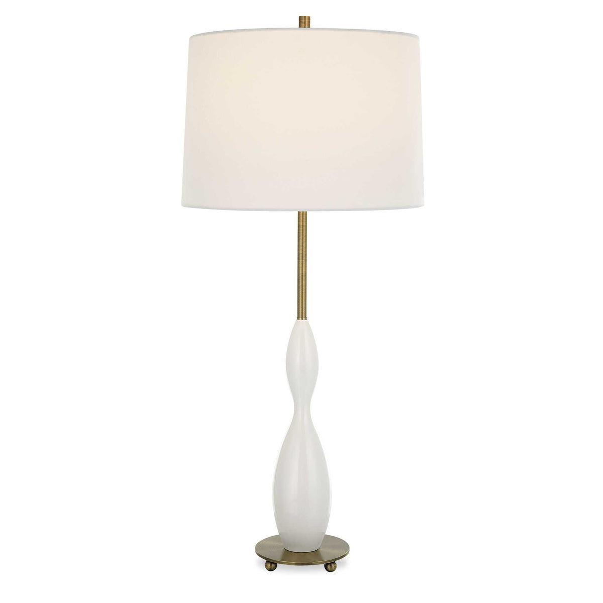 Annora Glossy White Table Lamp