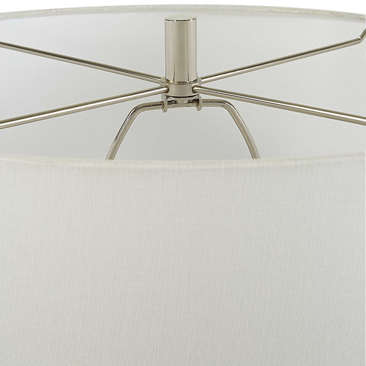 Twisted Swirl White Table Lamp