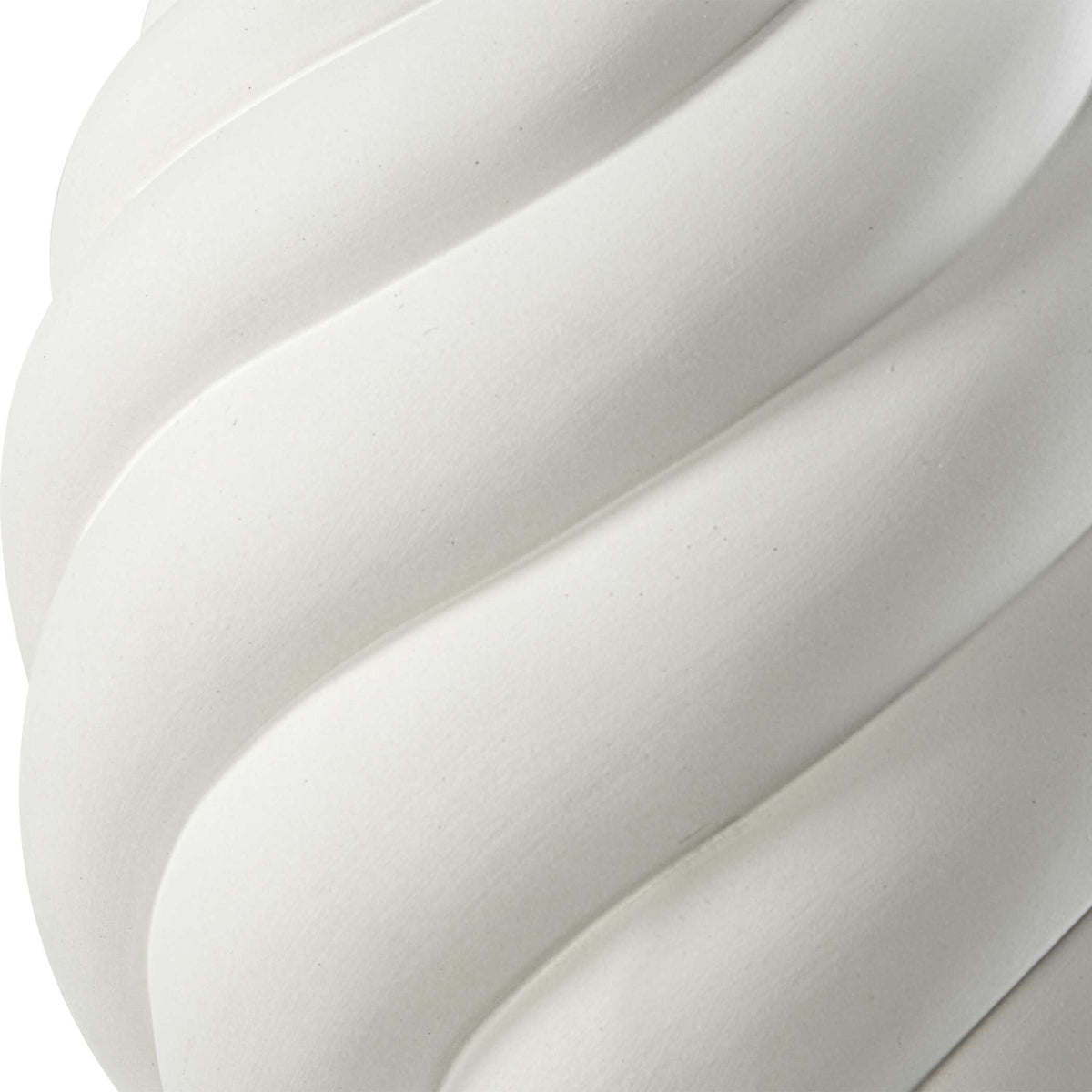 Twisted Swirl White Table Lamp