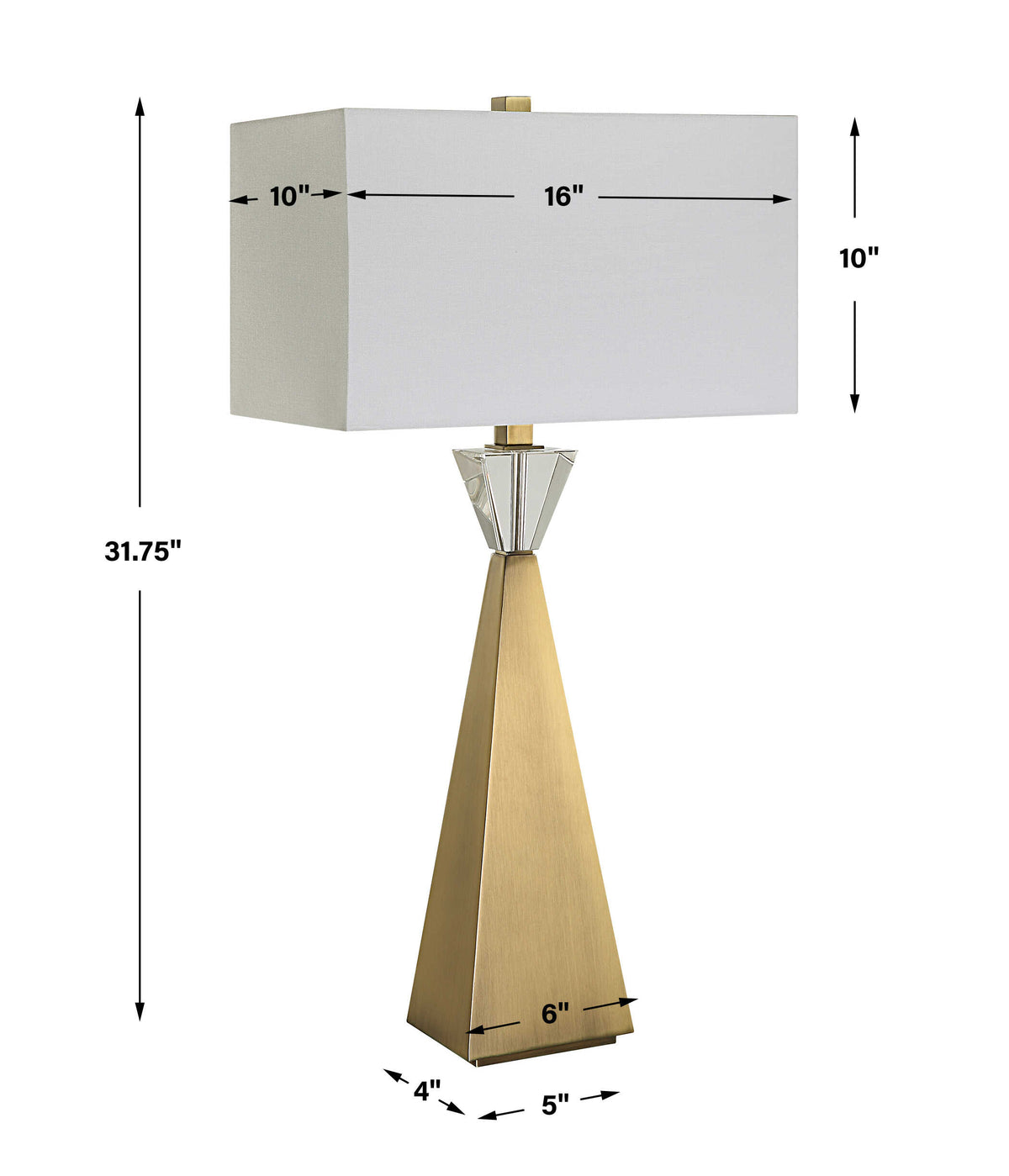 Arete Modern Brass Table Lamp