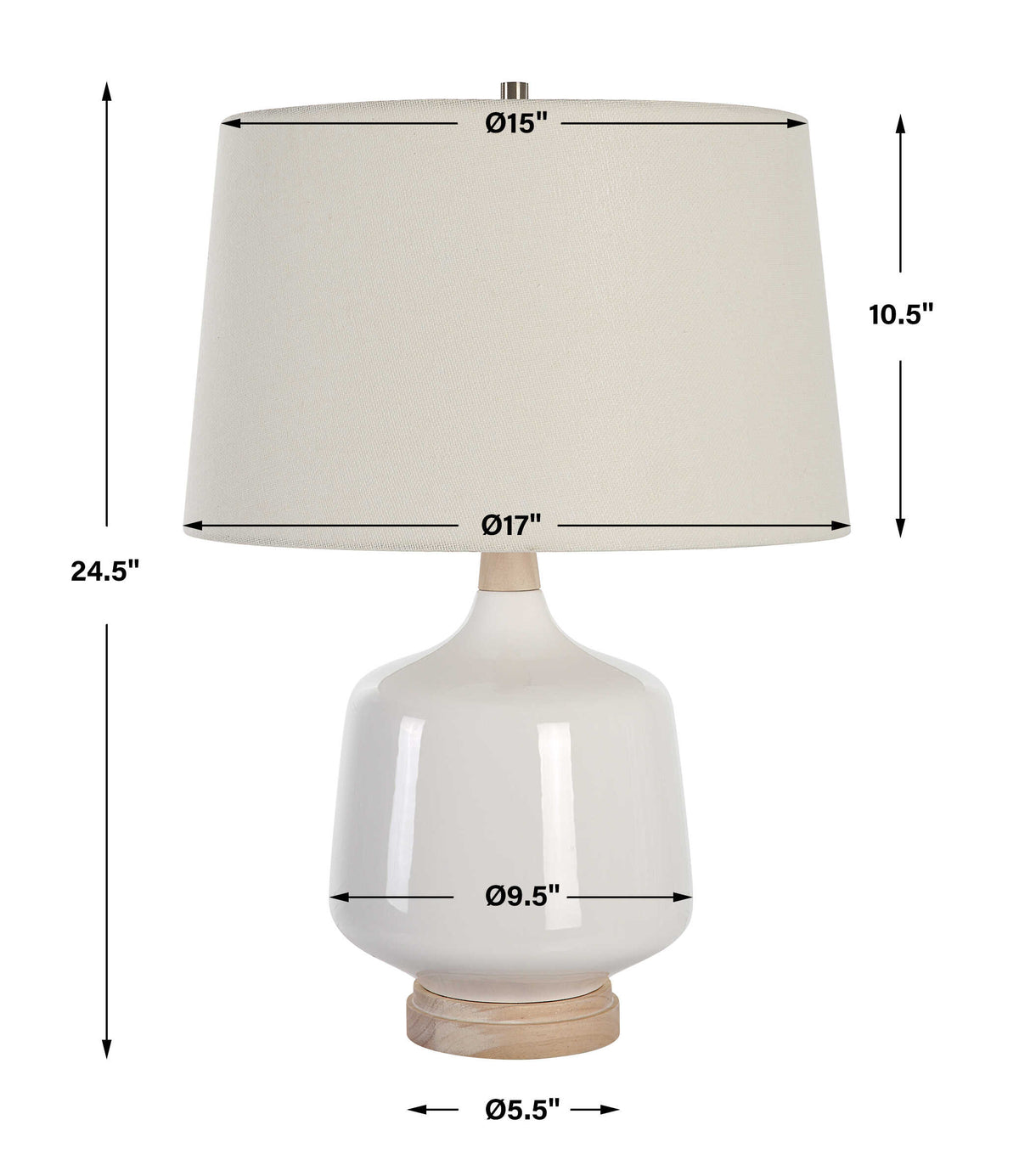 Opal Gloss White Table Lamp