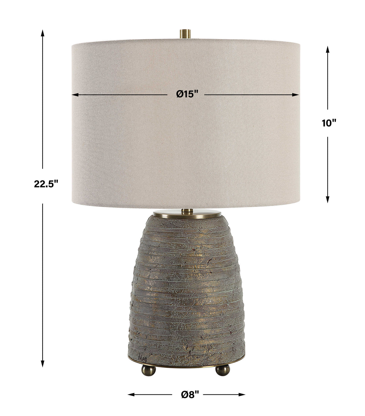 Gorda Bronze Ceramic Table Lamp