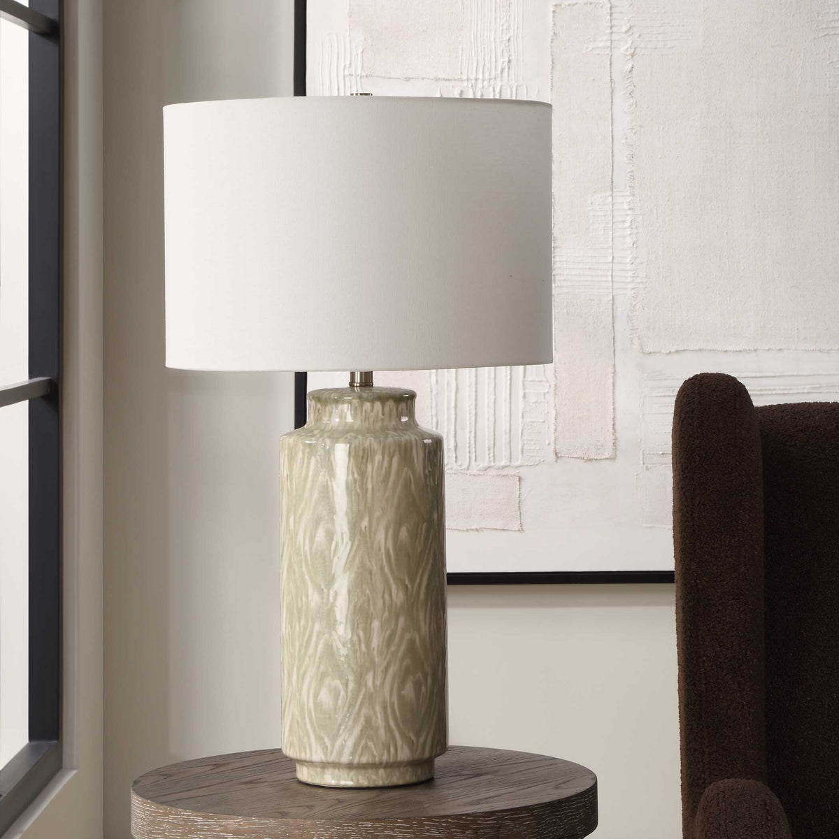 Laurel Sage Ceramic Table Lamp