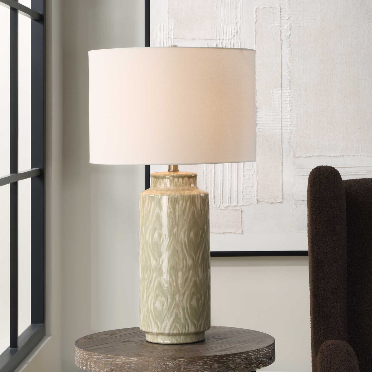 Laurel Sage Ceramic Table Lamp