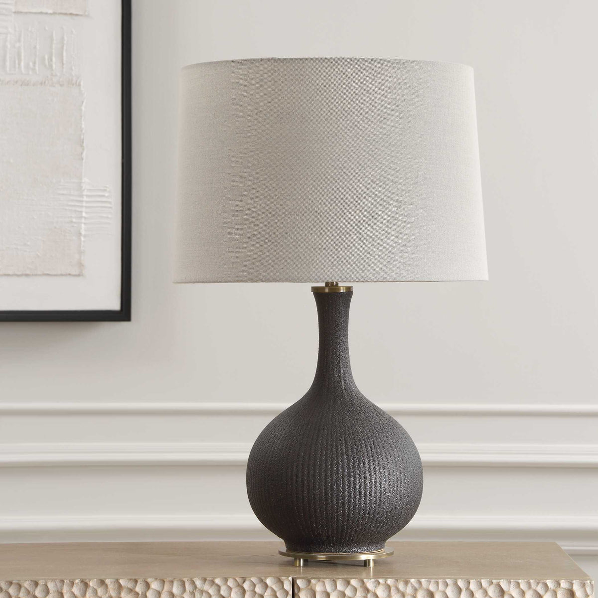 Rimini Black Glaze Table Lamp