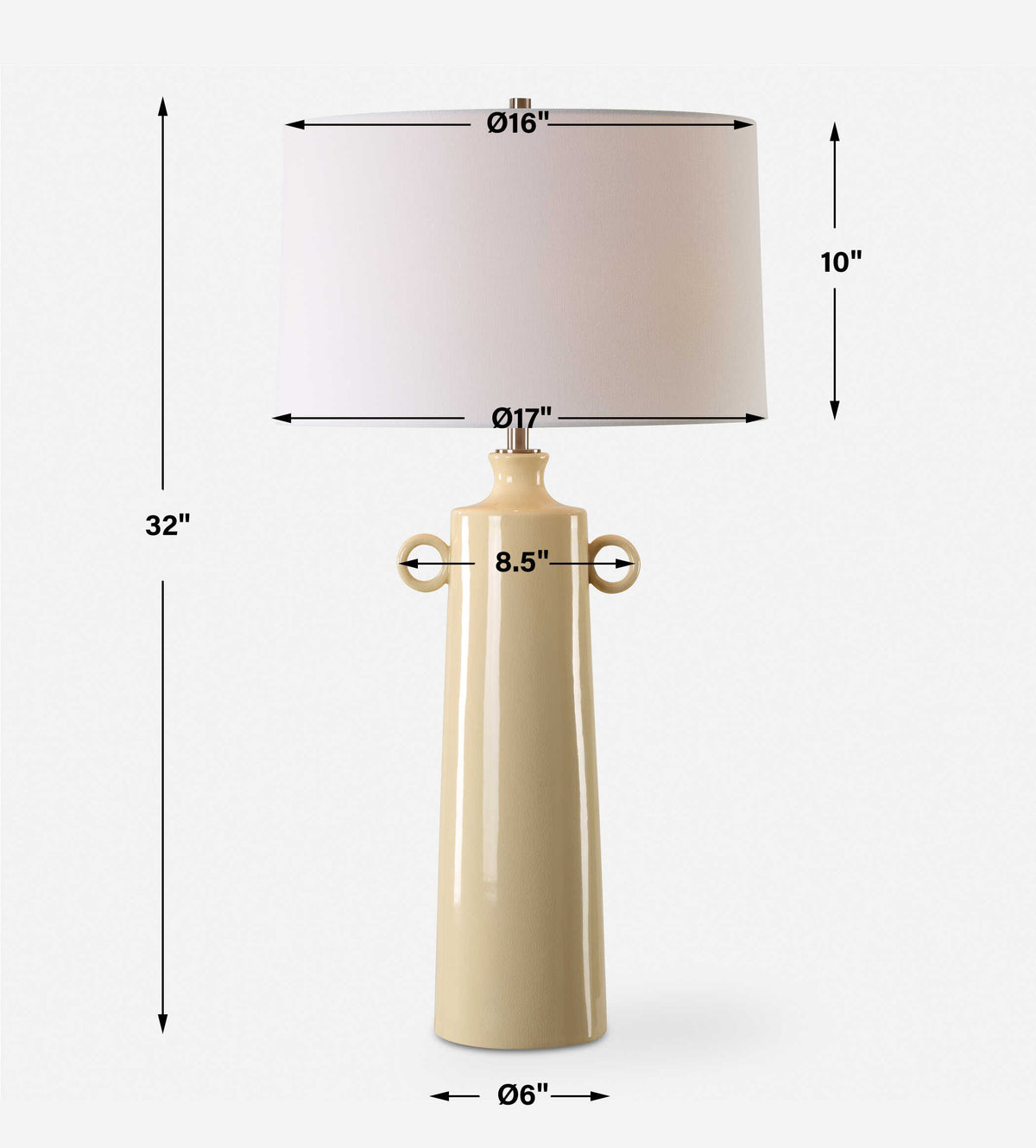 Florero Pale Yellow Table Lamp