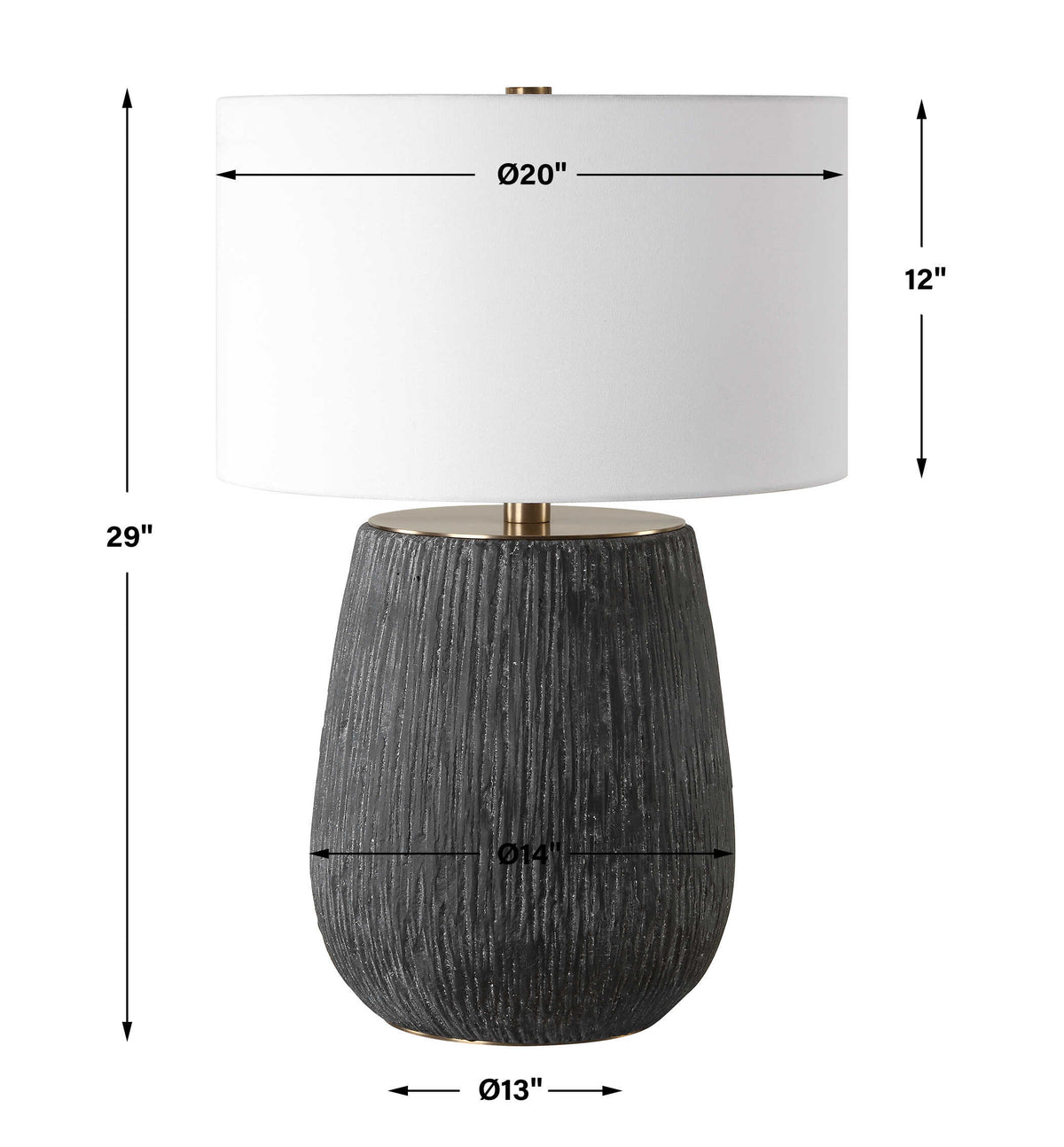 Americana Aged Black Table Lamp