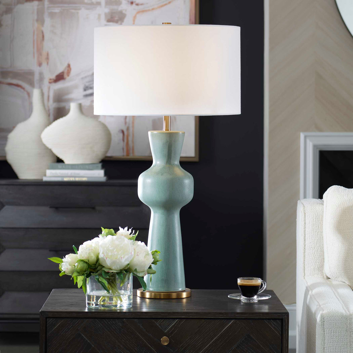 Pollard Slate Green Table Lamp