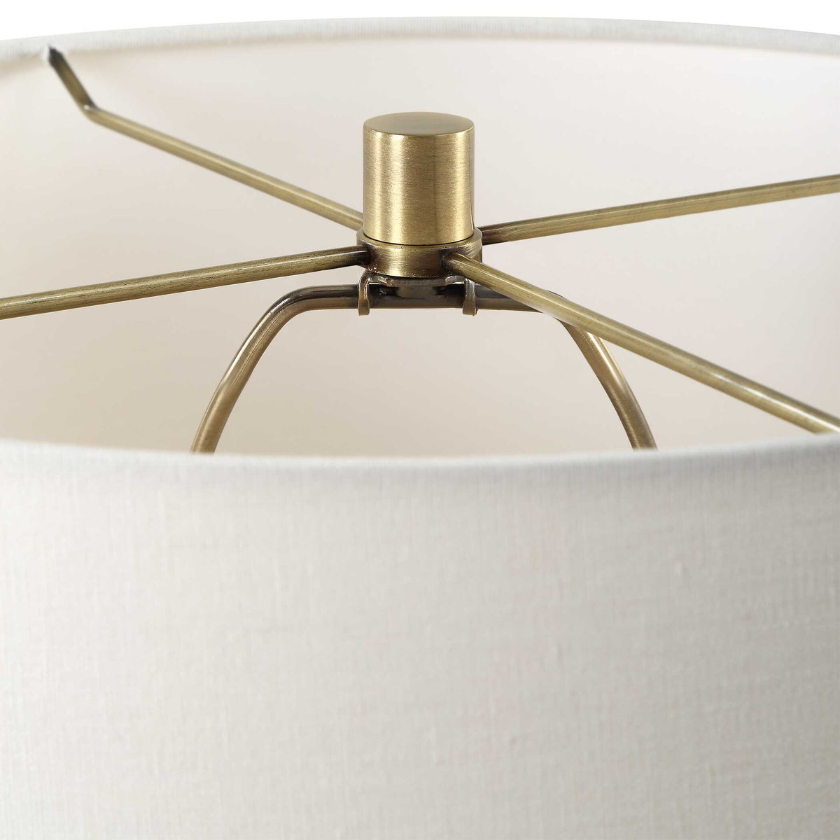 Plinth White Marble Table Lamp