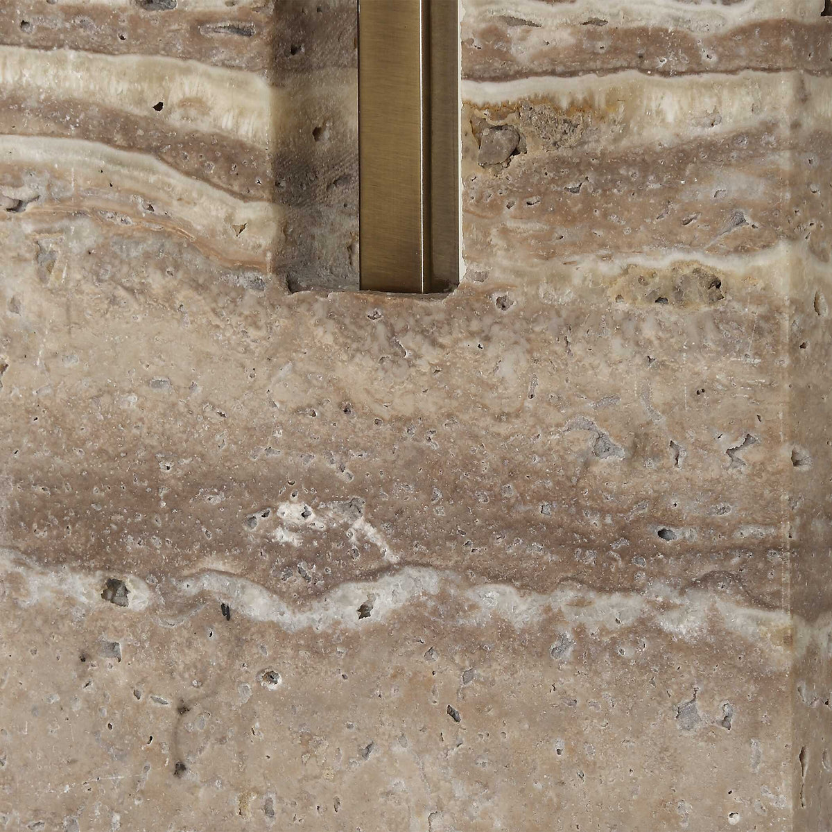Turning Point Travertine Table Lamp