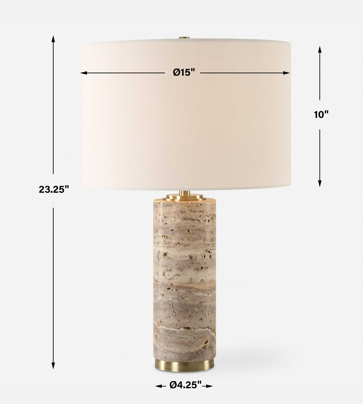 Cortado Travertine Table Lamp