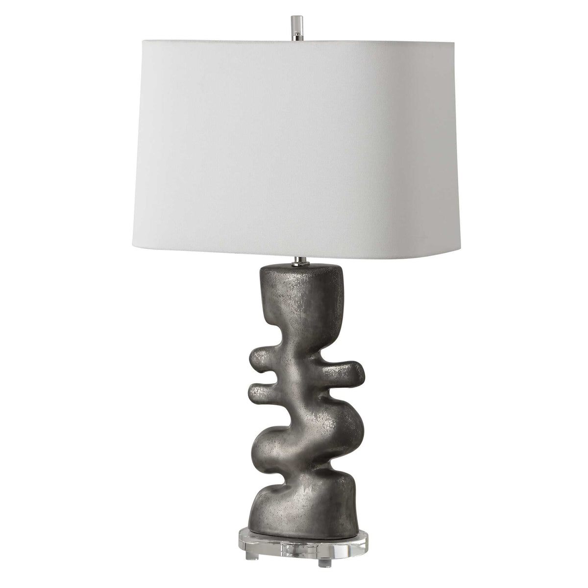 Free Flowing Nickel Table Lamp