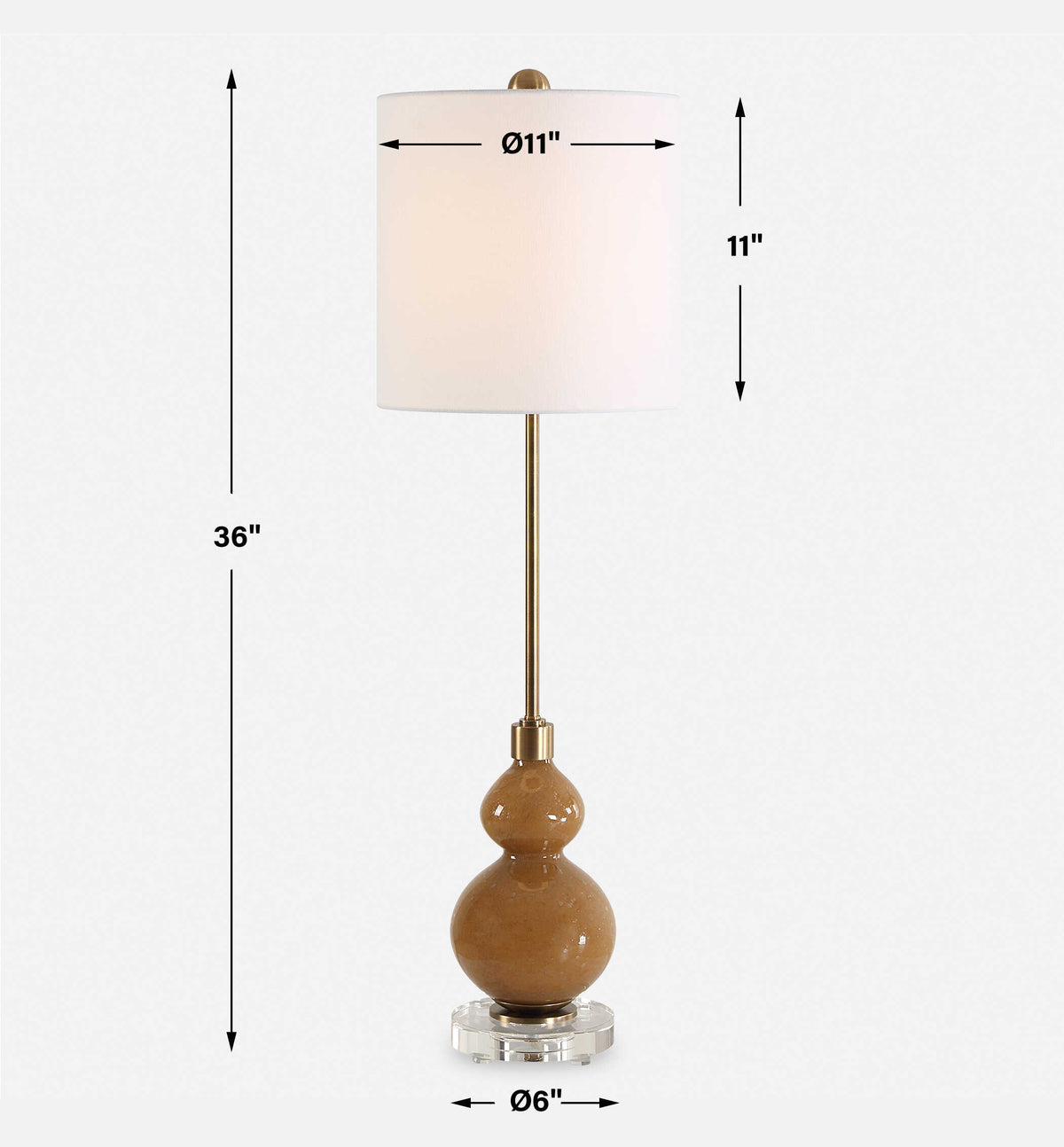 Sienna Caramel Glass Buffet Lamp