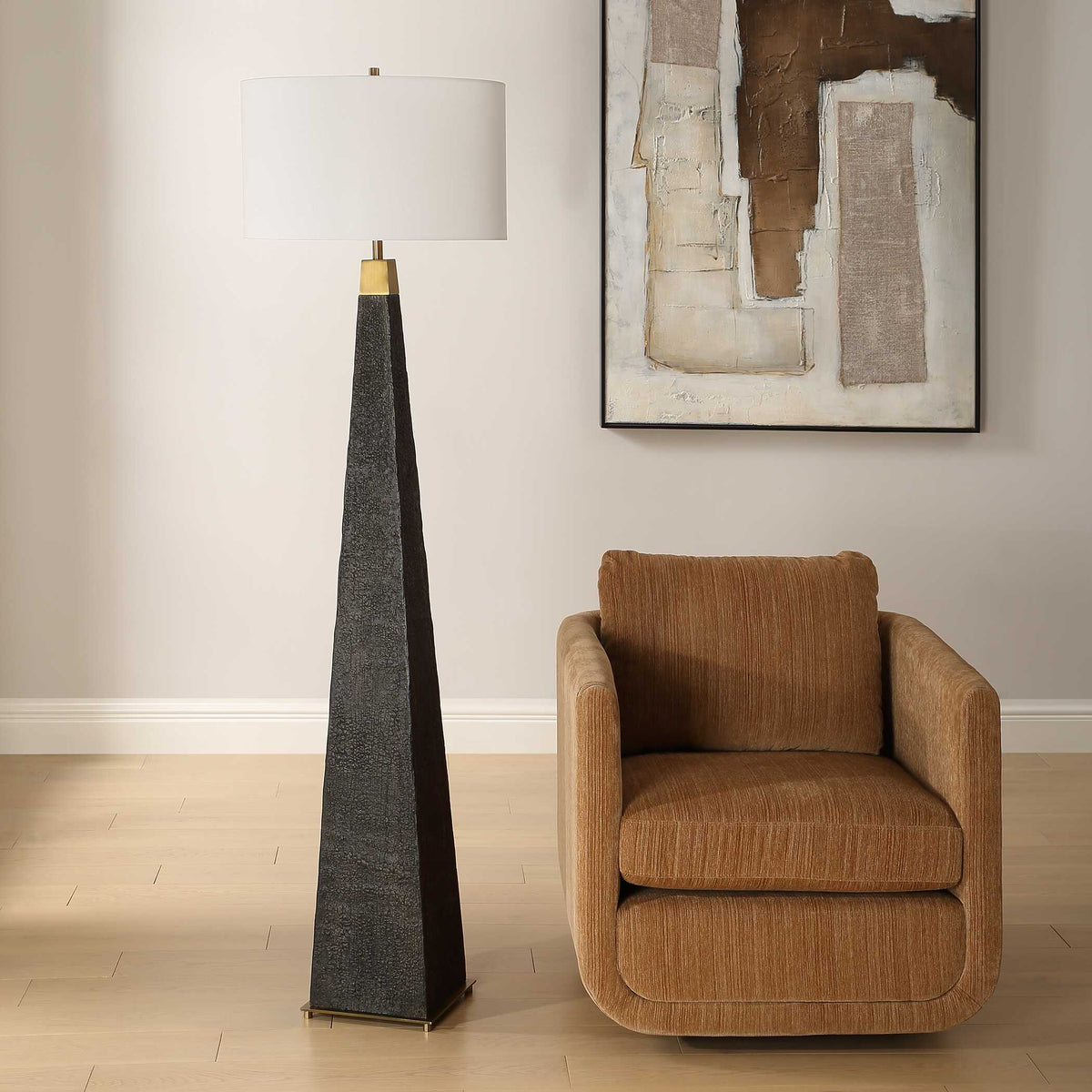 Lathey Tapered Floor Lamp