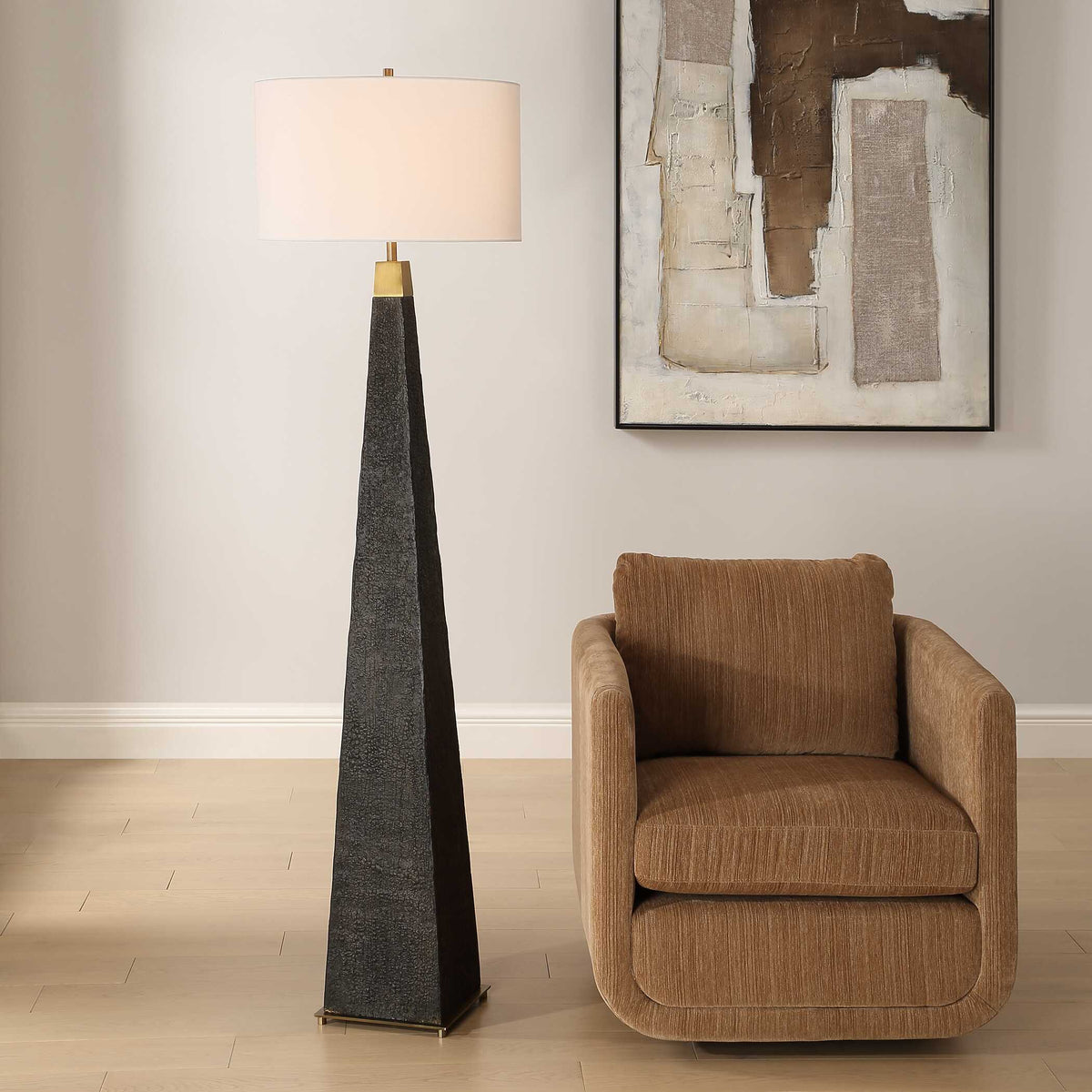 Lathey Tapered Floor Lamp