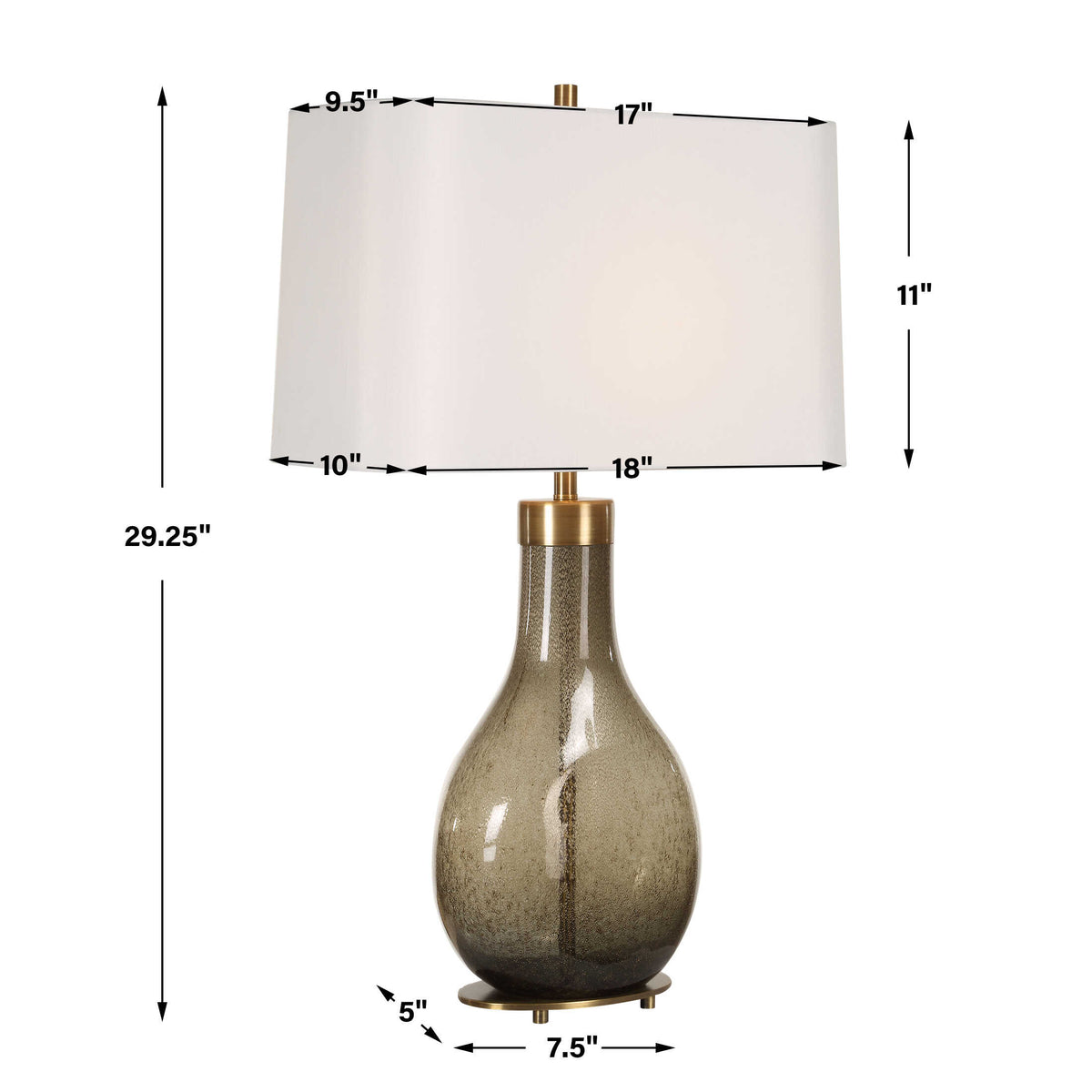 Shyla Dark Glass Table Lamp
