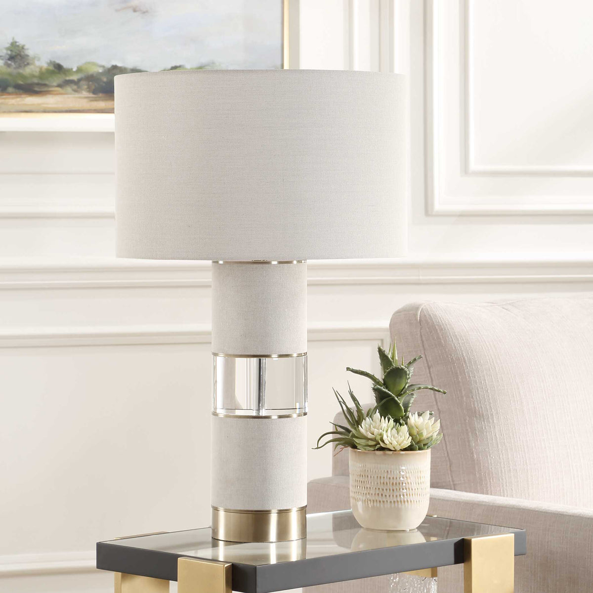 Maliyah Linen Table Lamp