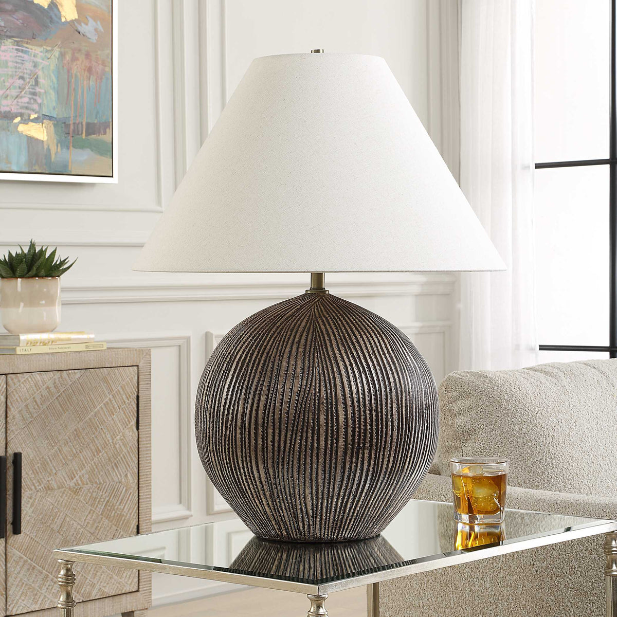 Sayre Dark Brown Table Lamp